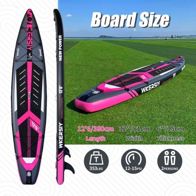 Wkersiy 380cm Pink Racing SUP | Professionelles Design für Performance & Langstrecken-Touren