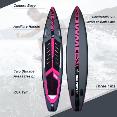 Wkersiy 380cm Pink Racing SUP | Professionelles Design für Performance & Langstrecken-Touren