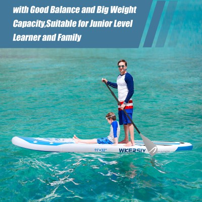 335 cm Graues Breites Allround-SUP | Ultralanglebiges Familienboard für Yoga, Angeln und Mehrpersonen-Abenteuer – WKersiy