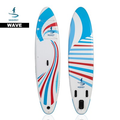 335 cm Rotes Breites Allround-SUP | Ultralanglebiges Aufblasbares Board für Familie, Yoga und Angeln – WKersiy