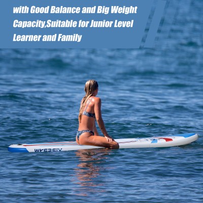335 cm Rotes Breites Allround-SUP | Ultralanglebiges Aufblasbares Board für Familie, Yoga und Angeln – WKersiy