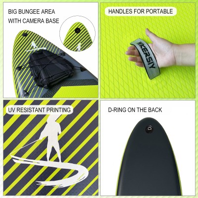 335 cm Schwarzes Aufblasbares SUP | Allgewässer-Performance Serie, Klassische Vielseitigkeit & Robuste Langlebigkeit – WKersiy