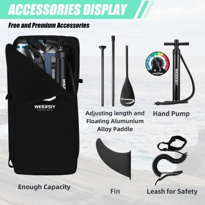 335 cm Grünes Aufblasbares SUP | Allgewässer-Performance Serie, Umweltbewusst & Naturverbundenes Design – WKersiy