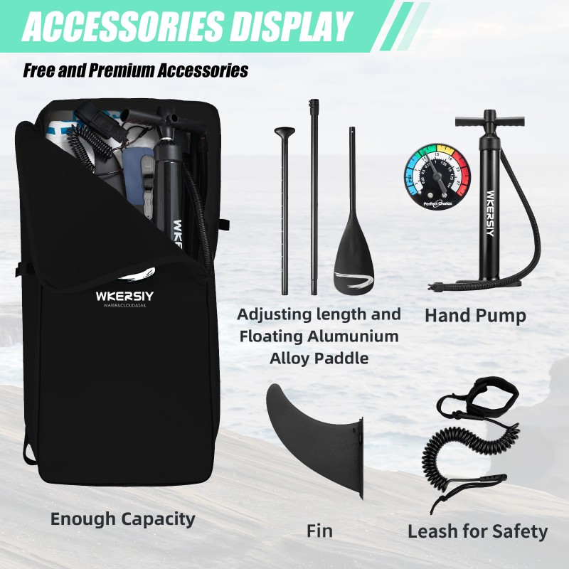 335 cm Grünes Aufblasbares SUP | Allgewässer-Performance Serie, Umweltbewusst & Naturverbundenes Design – WKersiy