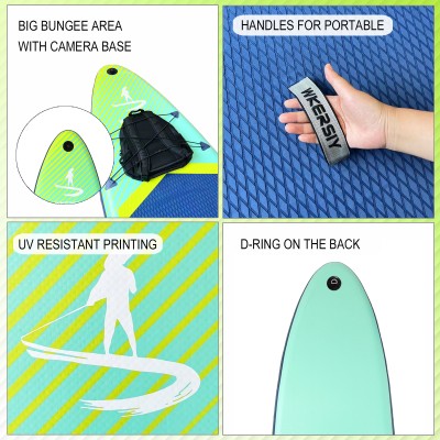 335 cm Grünes Aufblasbares SUP | Allgewässer-Performance Serie, Umweltbewusst & Naturverbundenes Design – WKersiy