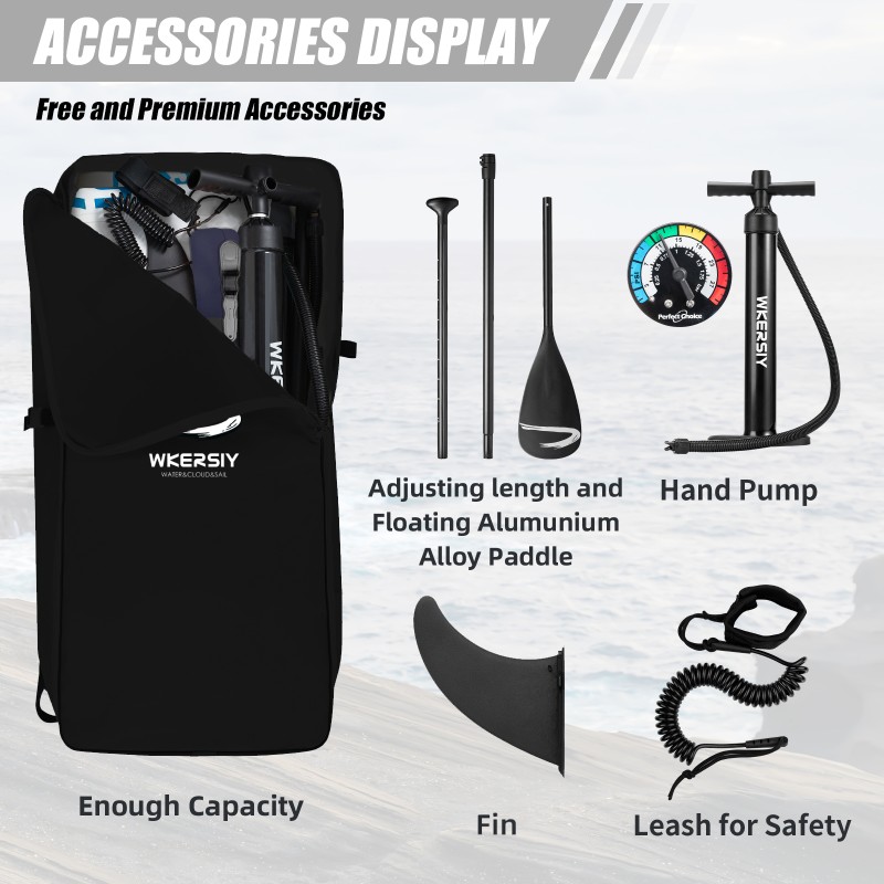 335 cm Graues Aufblasbares SUP | Allgewässer-Performance Serie, Neutrale Farbton-Vielseitigkeit & Profi-Langlebigkeit – WKersiy