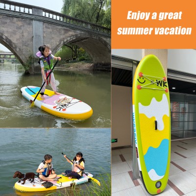 244 cm Grünes Kinder-SUP | Ultra-stabiles Jugend-Paddleboard, Leichtgewicht & Elternfreundliches Design – WKersiy