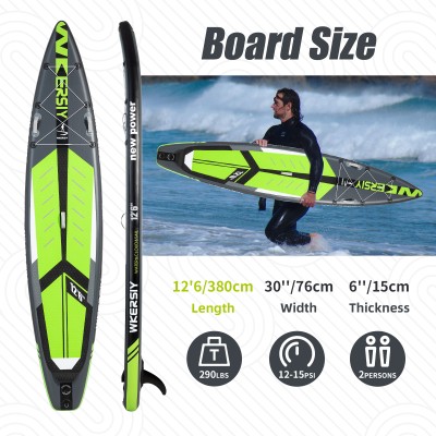380 cm Grünes Racing-SUP | Hochgeschwindigkeits-Design, Pro-Performance & Langstrecken-Cruising – WKersiy