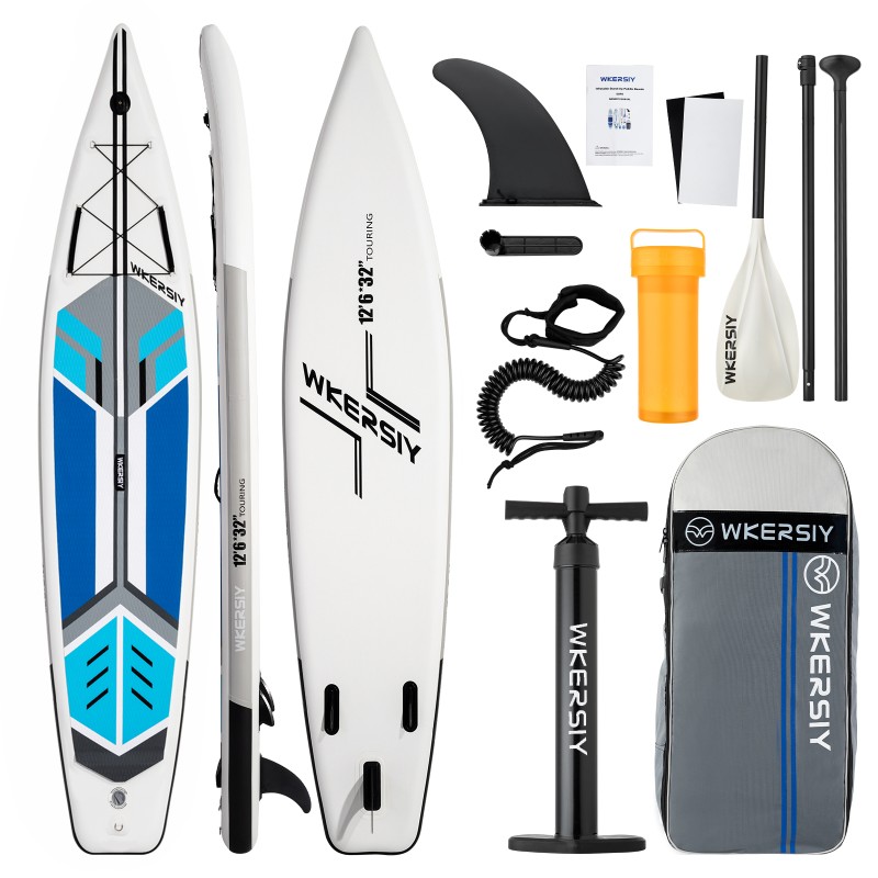 380 cm Blaues Touring-SUP | Langgestreckte Stabilität, Ultrakomfort & Kamerabereites Cruising-Design – WKersiy