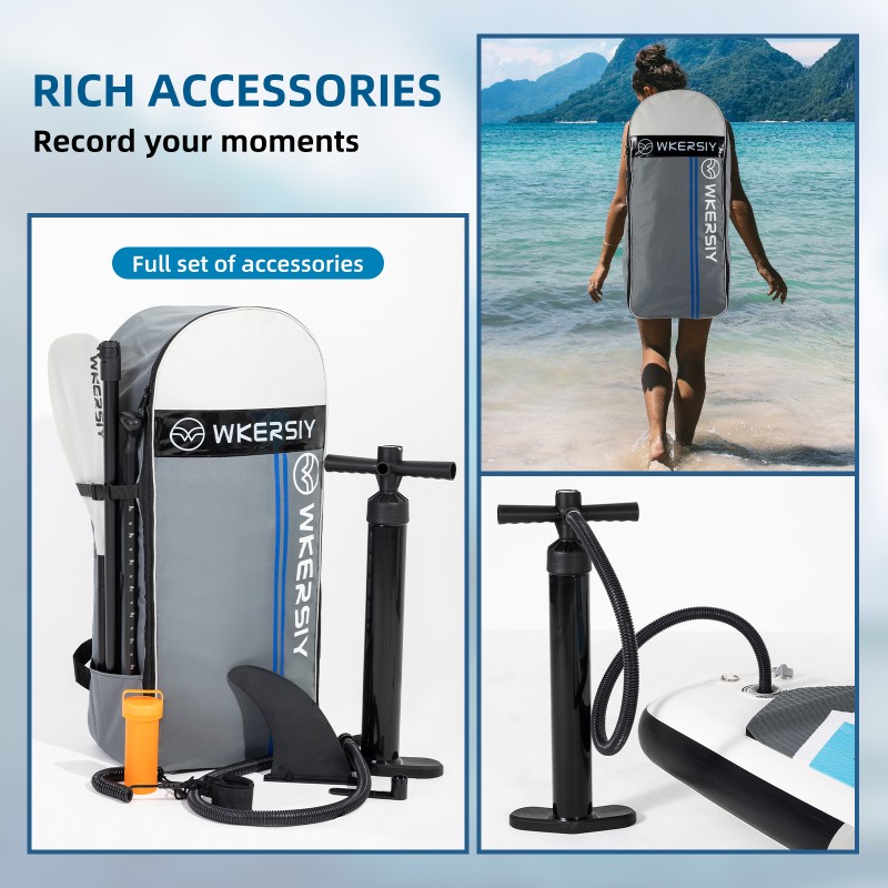 380 cm Blaues Touring-SUP | Langgestreckte Stabilität, Ultrakomfort & Kamerabereites Cruising-Design – WKersiy