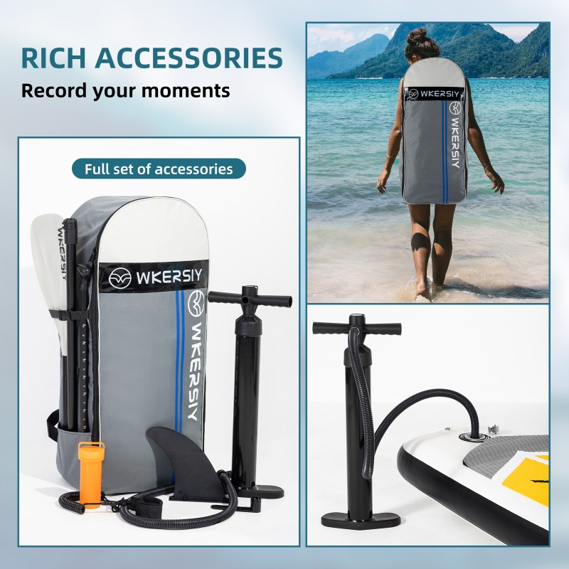 350 cm Cyan SUP mit Kamerahalterung | Extra-Längen-Komfort, Übergroße Stabilität & Aktionsbereites Design – WKersiy