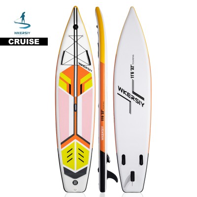 350 cm Oranges Breites Touring-SUP | Extra-Längen-Komfort, Übergroße Stabilität & Kamerabereites Design – WKersiy