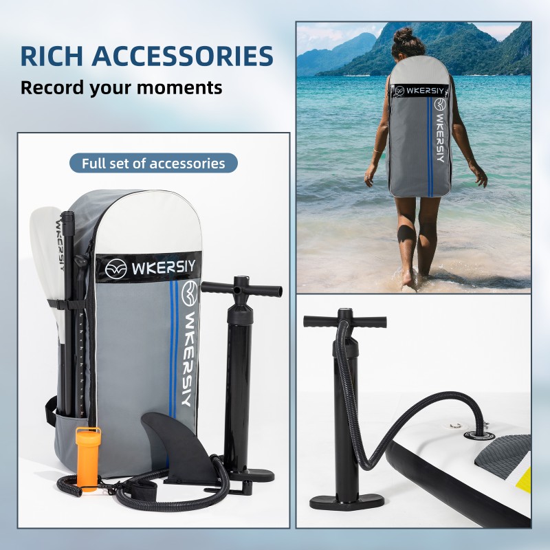 350 cm Oranges Breites Touring-SUP | Extra-Längen-Komfort, Übergroße Stabilität & Kamerabereites Design – WKersiy