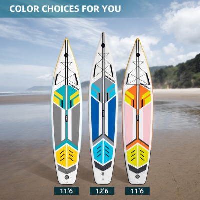 350 cm Oranges Breites Touring-SUP | Extra-Längen-Komfort, Übergroße Stabilität & Kamerabereites Design – WKersiy