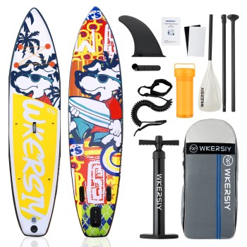 320 cm Hunde-Design SUP | Vielseitiges Paddleboard für Yoga und Angeln – WKersiy